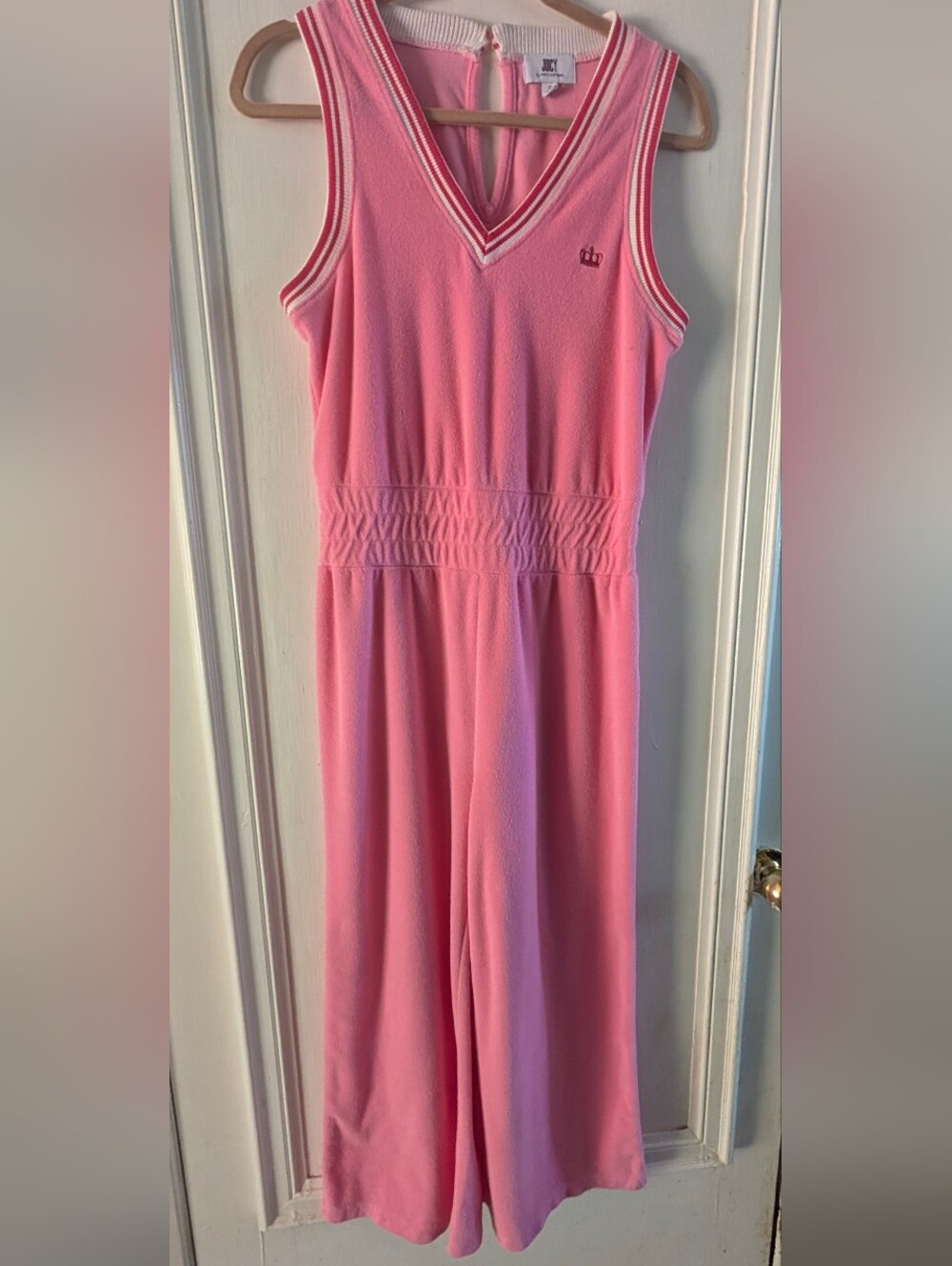 Juicy By Juicy Couture Towel Terry Sleeveless Jumpsuit. Small - Picture 2 of 5